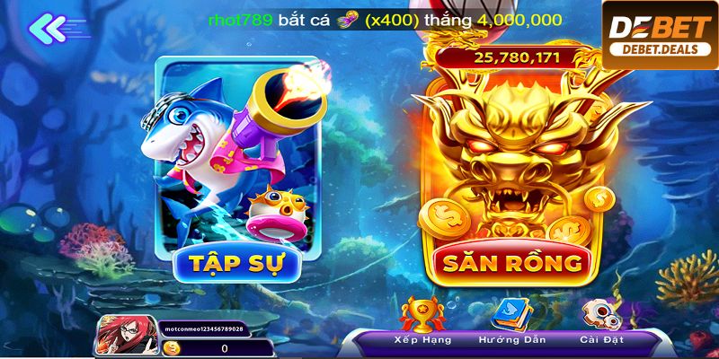 3 bước ngắn gọn để chơi săn cá trên website DEBET